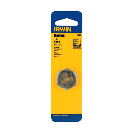 IRWIN DIE HEX 1""14-20NS CARD 9335ZR